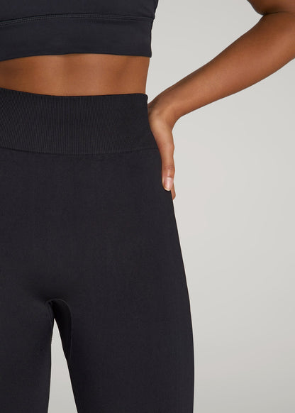 American Tall Women Seamless Leggings for Tall Women in Black