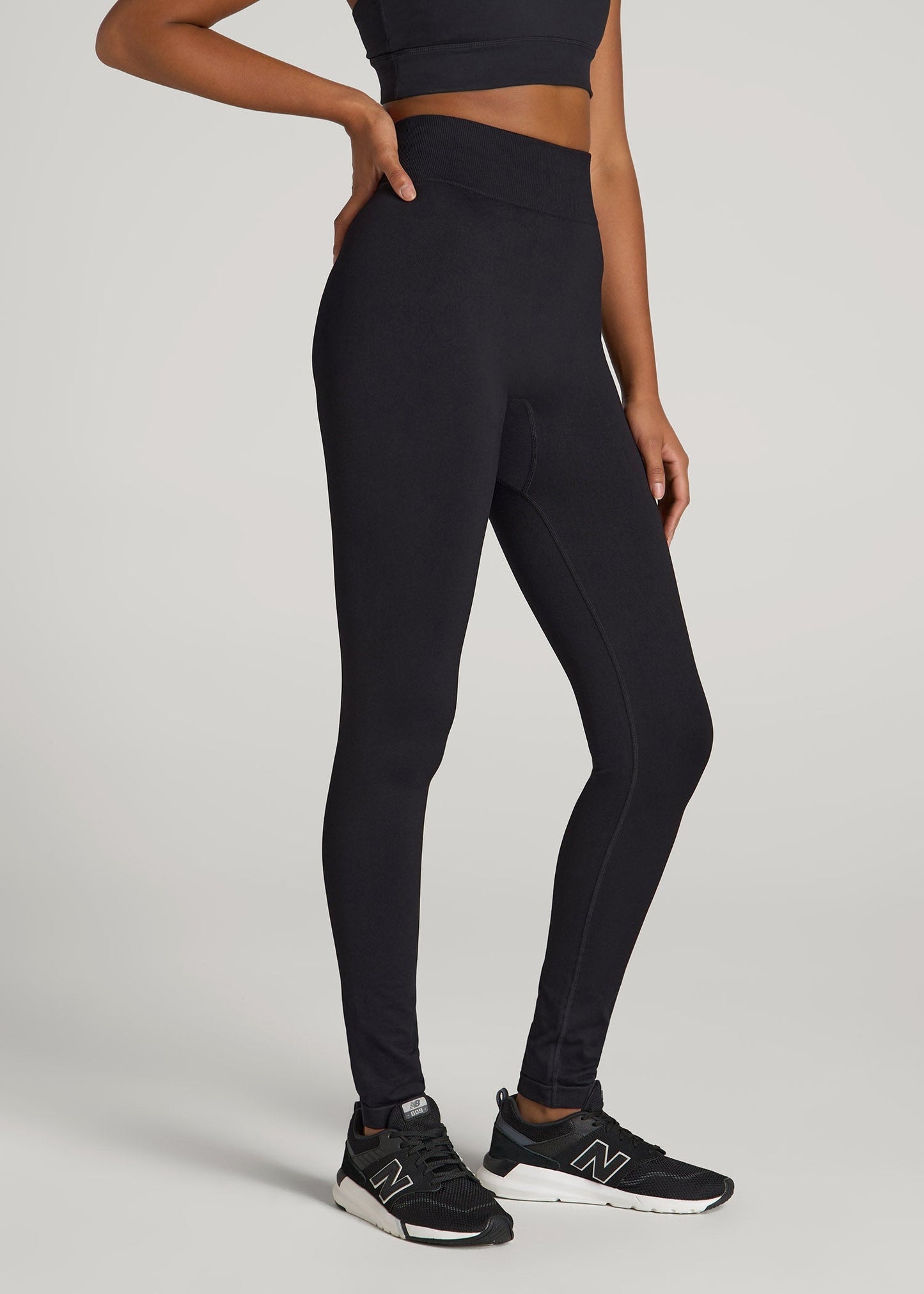 American Tall Women Seamless Leggings for Tall Women in Black