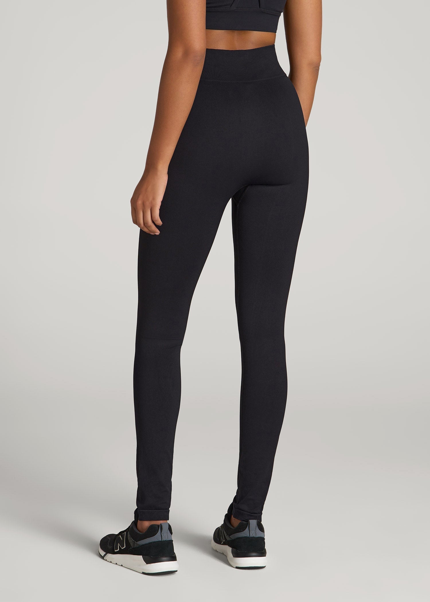 American Tall Women Seamless Leggings for Tall Women in Black