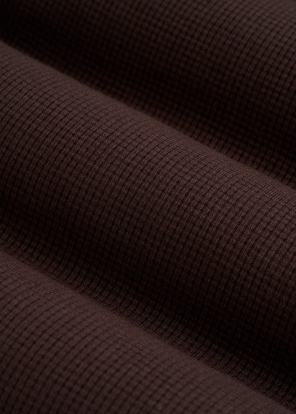 American Tall Women Open-Bottom Waffle Lounge Pants for Tall Women in Espresso