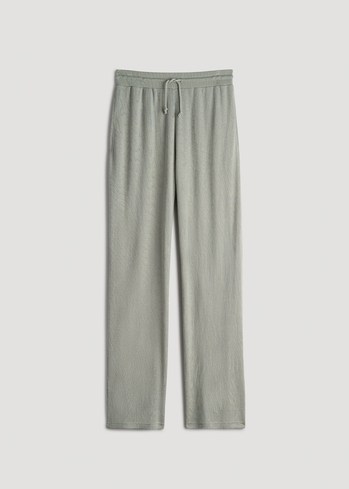 American Tall Women Open-Bottom Waffle Lounge Pants for Tall Women in Seagrass
