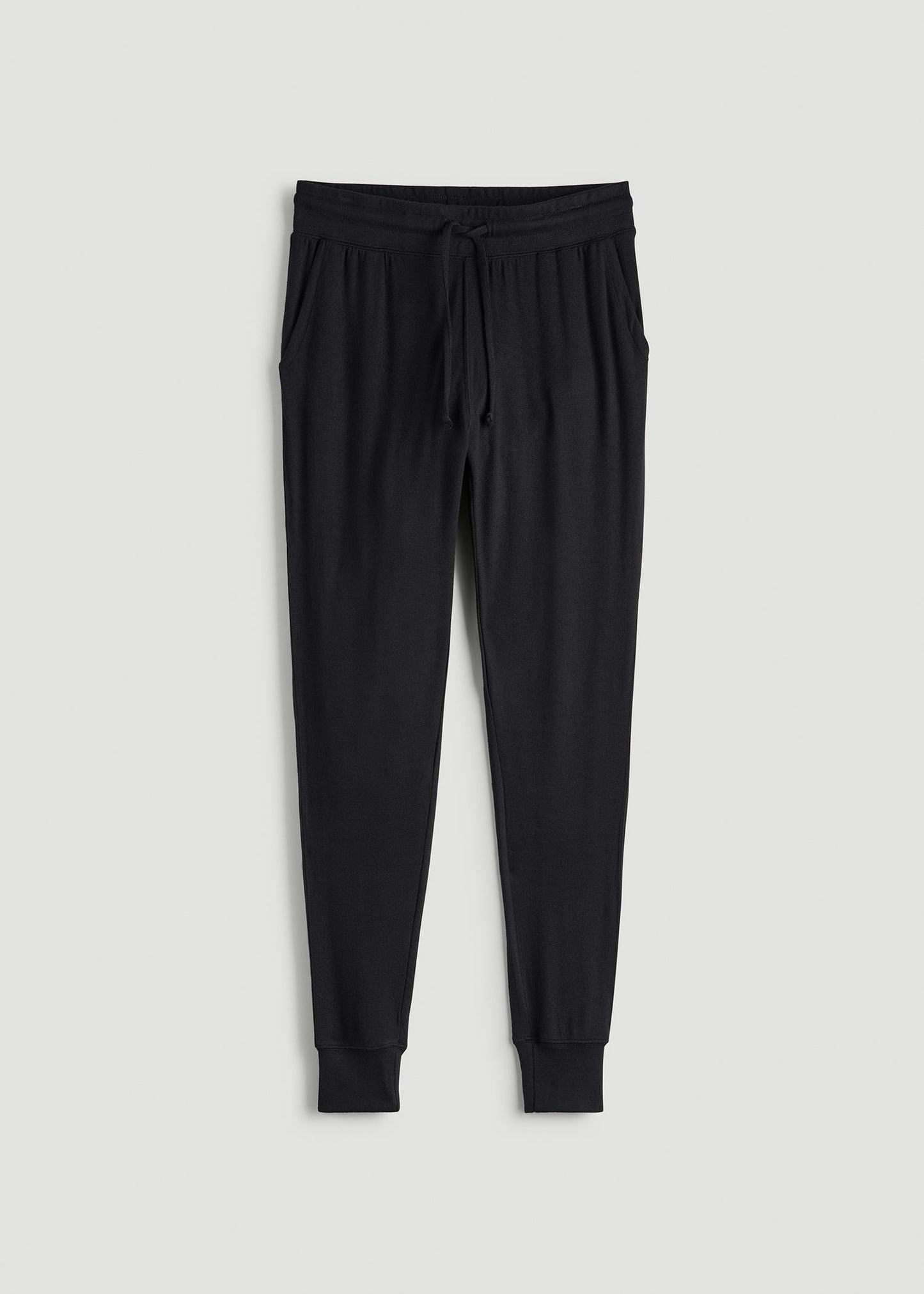 American Tall Women Cozy Lounge Joggers for Tall Women in Black