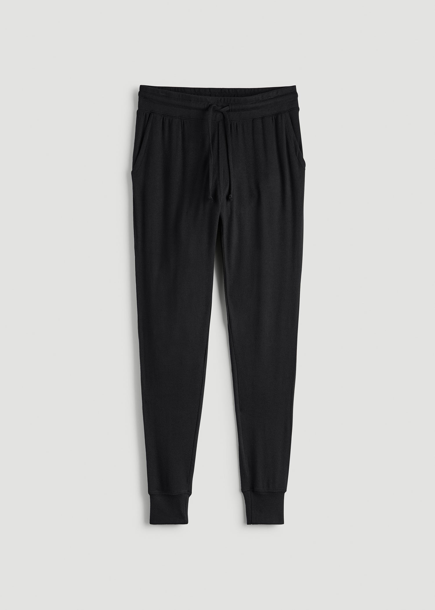American Tall Women Cozy Lounge Joggers for Tall Women in Black
