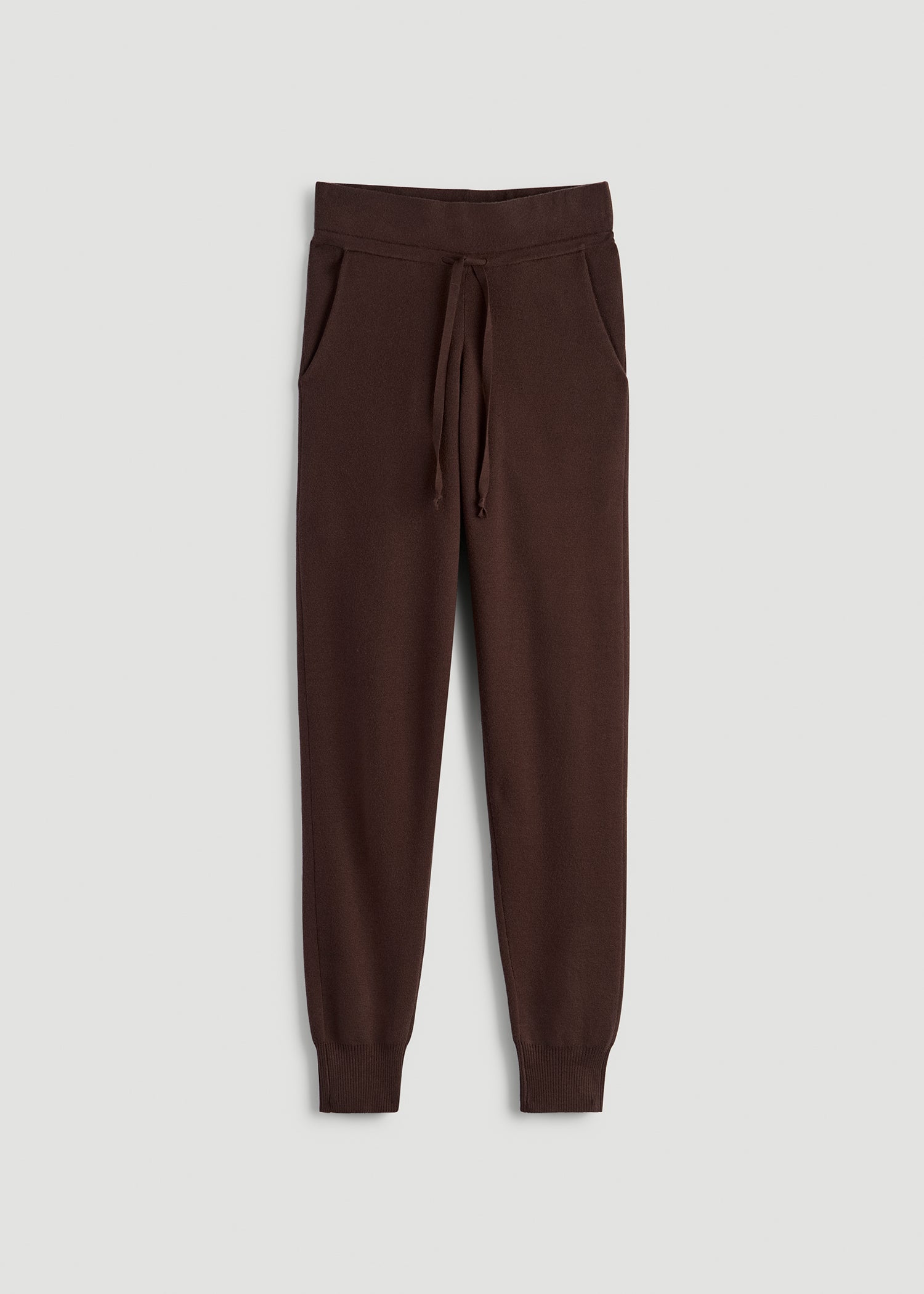 American Tall Women Knit Lounge Joggers for Tall Women in Chocolate