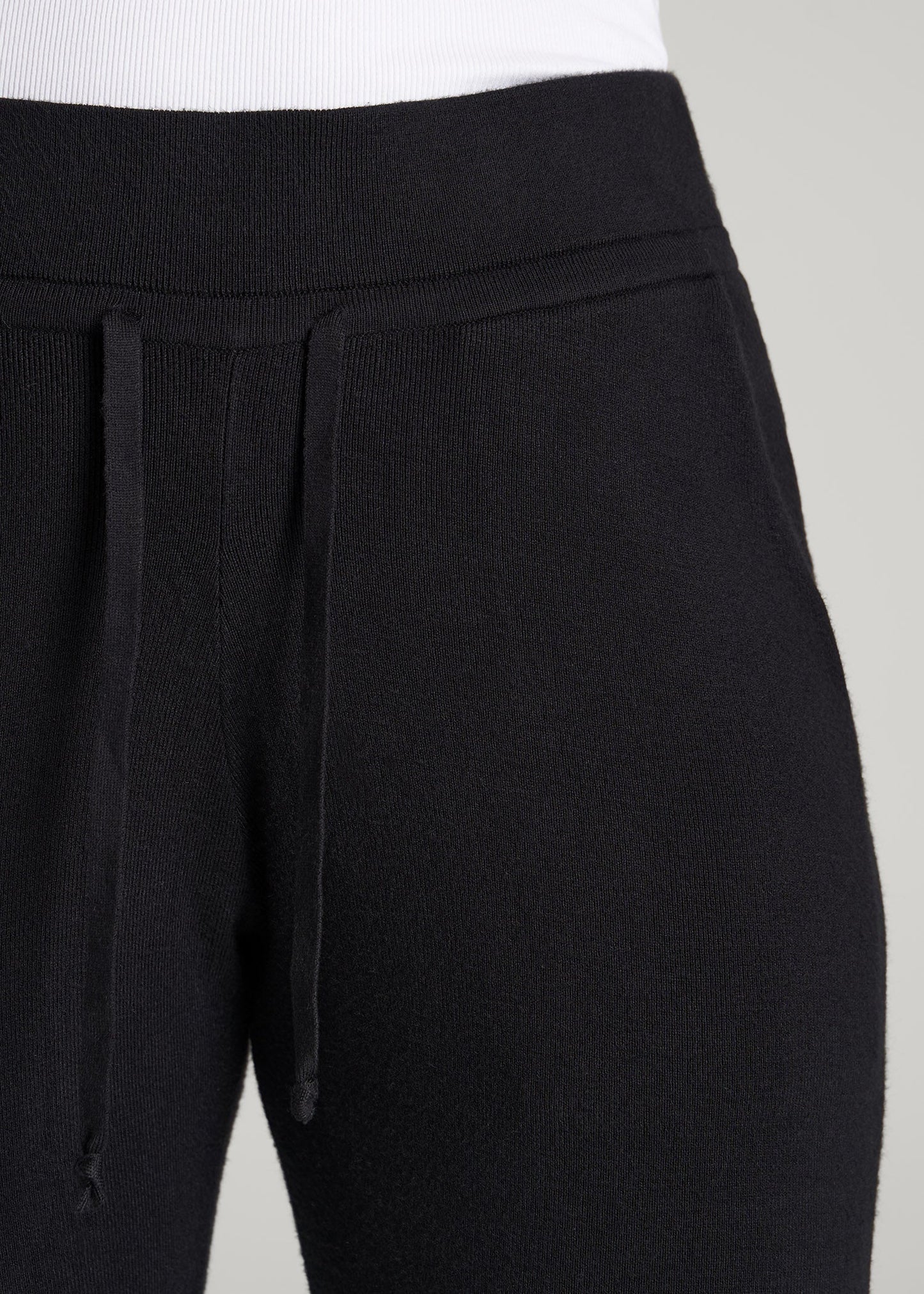 American Tall Women Knit Lounge Joggers for Tall Women in Black