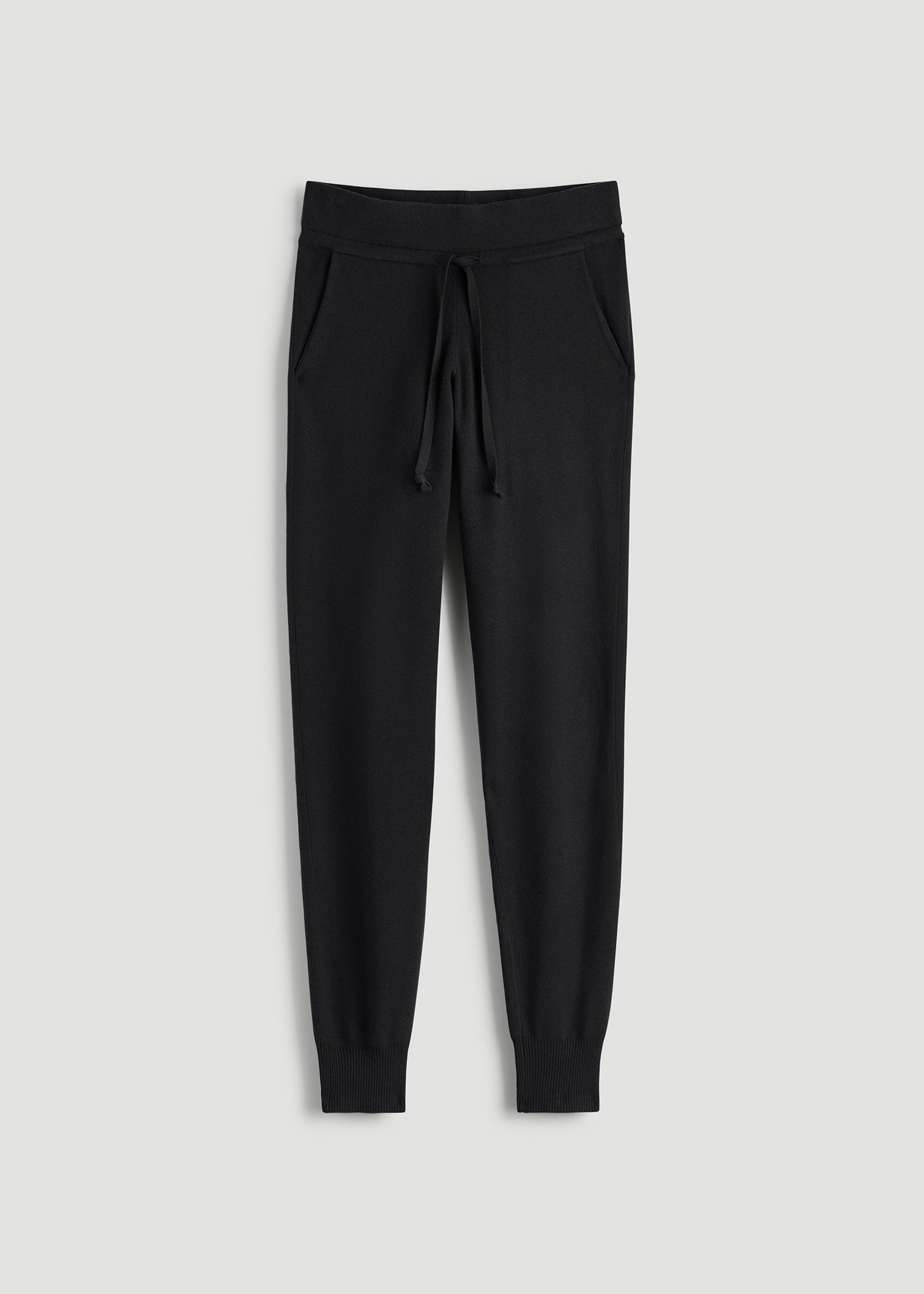 American Tall Women Knit Lounge Joggers for Tall Women in Black