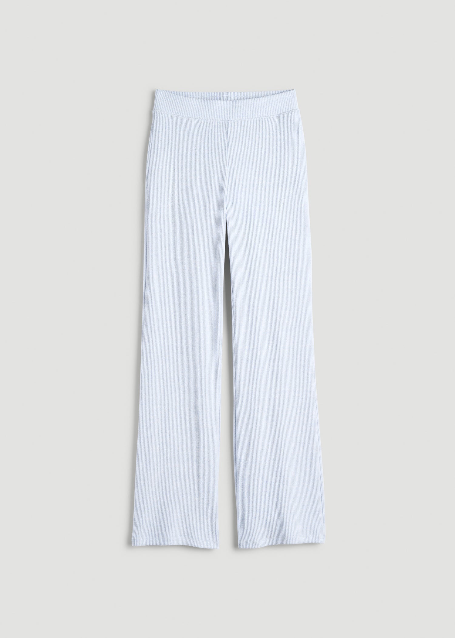 American Tall Women Women's Ribbed Flare Lounge Pants for Tall Women in Bluebird Mix