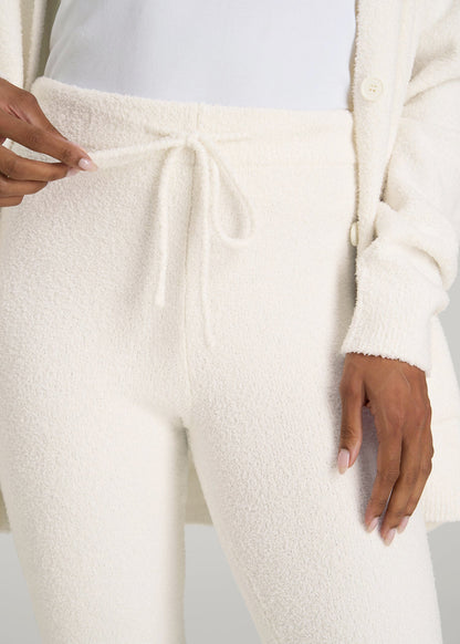 American Tall Women|Men Chenille Leggings for Tall Women in White Alyssum