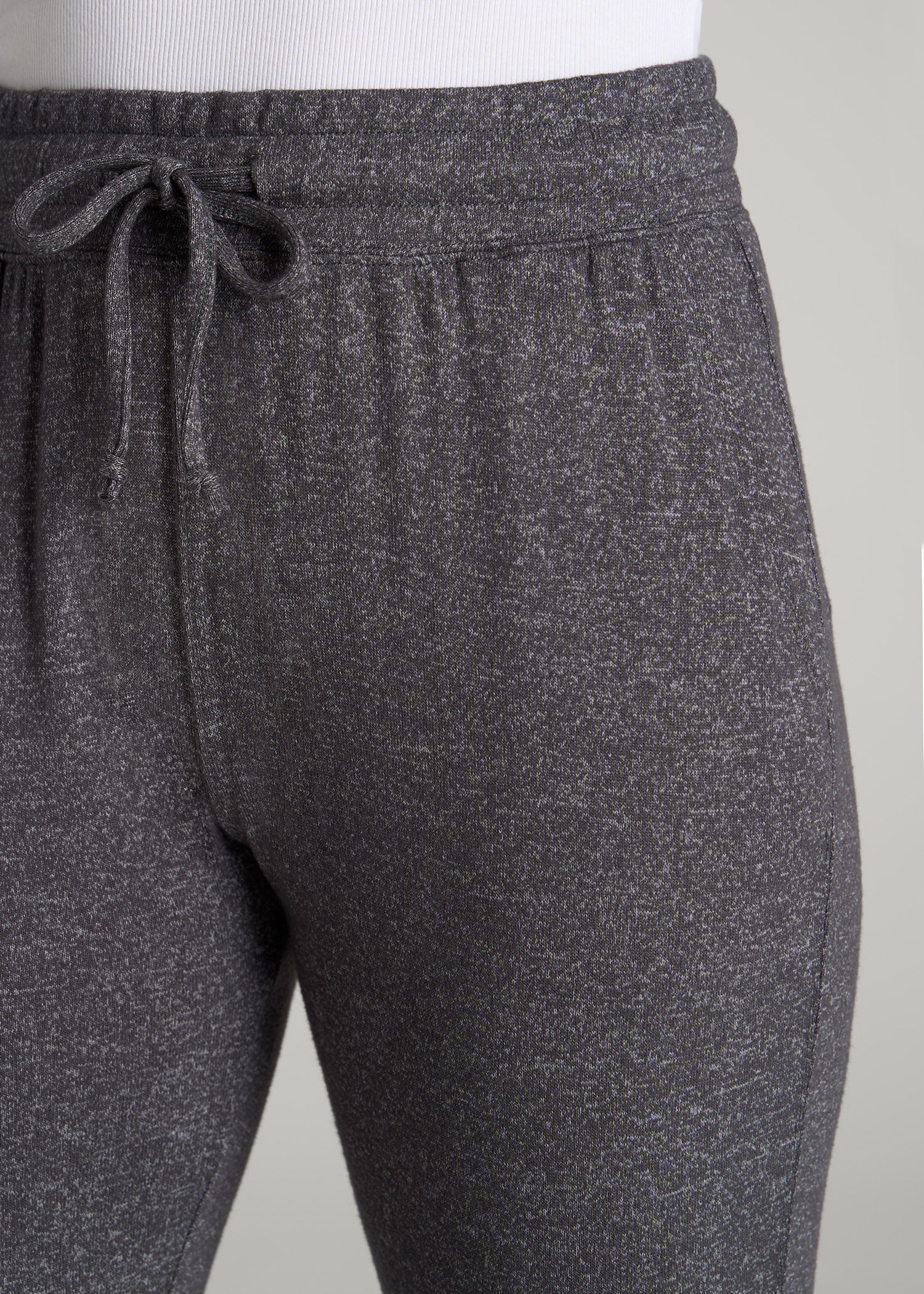 American Tall Women Cozy Lounge Joggers for Tall Women in Charcoal Mix