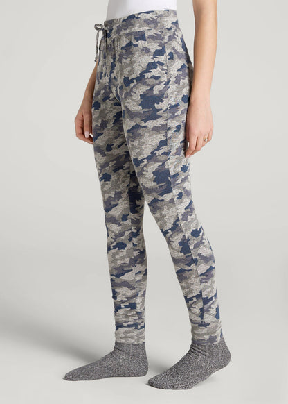 American Tall Women Cozy Lounge Joggers for Tall Women in Camo