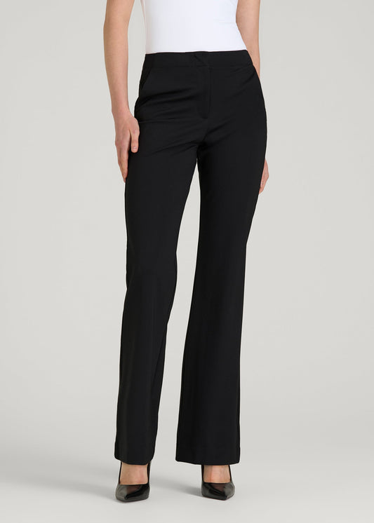 American Tall Women Freedom Flex Flare Dress Pants for Tall Women in Black