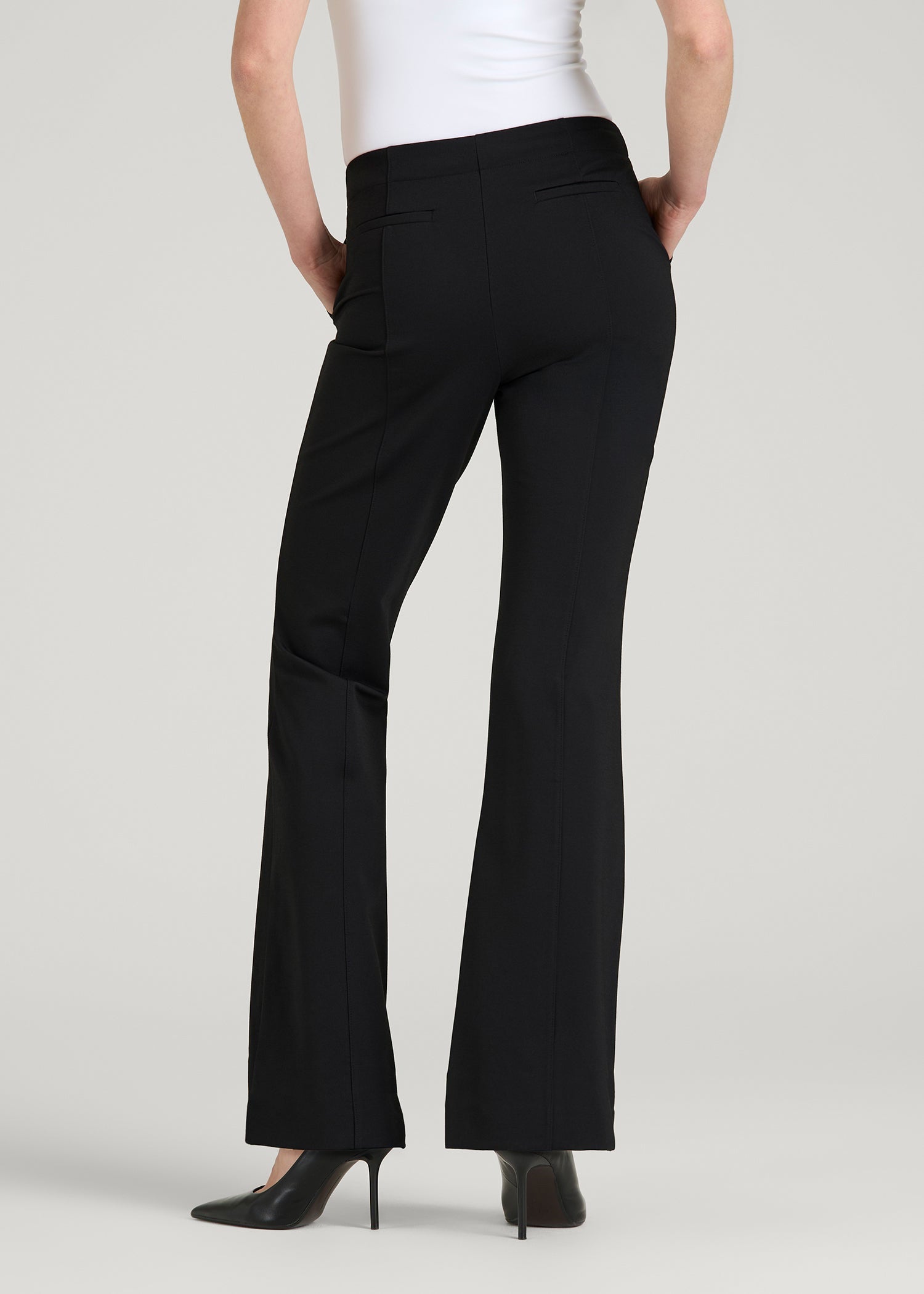American Tall Women Freedom Flex Flare Dress Pants for Tall Women in Black