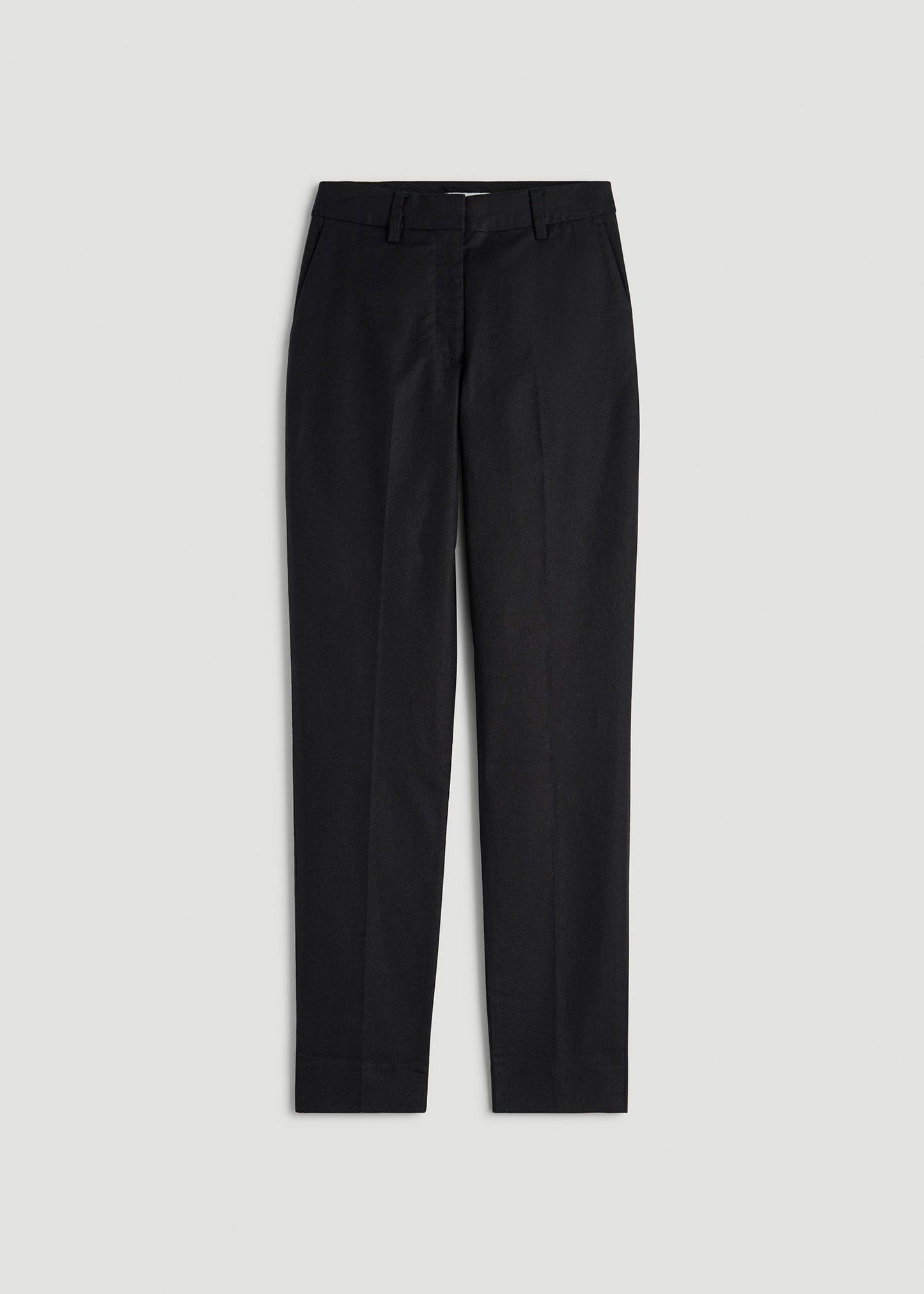 American Tall Women Stretch Linen Blend Dress Pants for Tall Women in Black