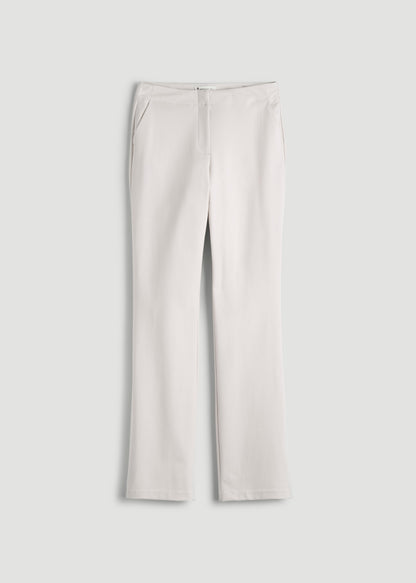 American Tall Women Freedom Flex Straight Leg Dress Pants for Tall Women in White Sand