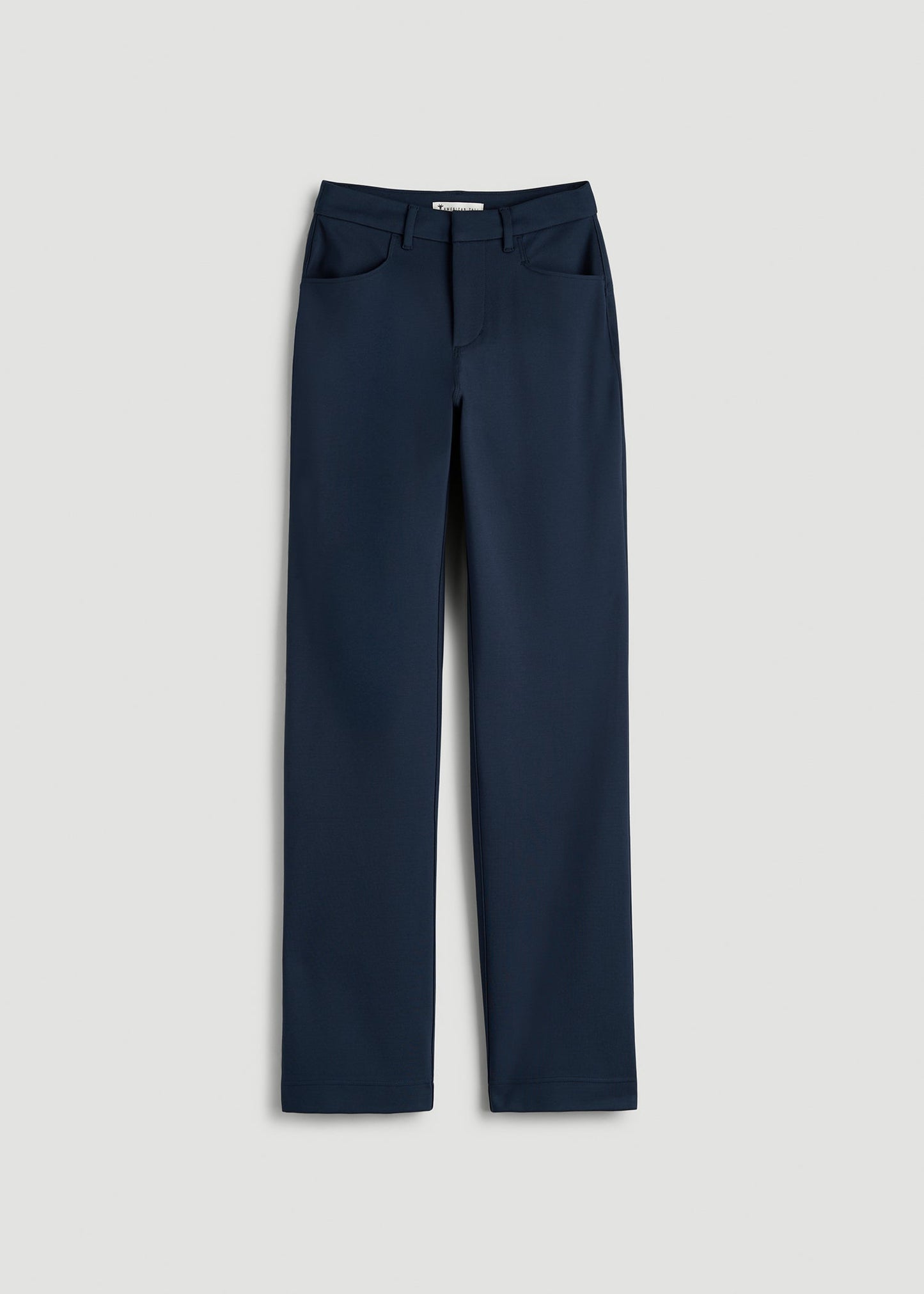 American Tall Women Soft Flex Ponte Straight Leg Pants for Tall Women in Navy