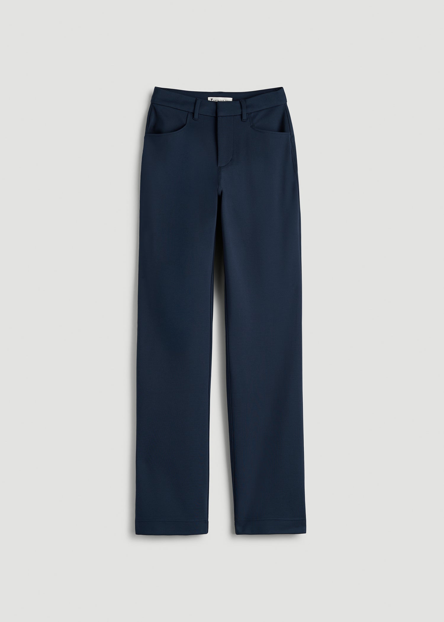 American Tall Women Soft Flex Ponte Straight Leg Pants for Tall Women in Navy