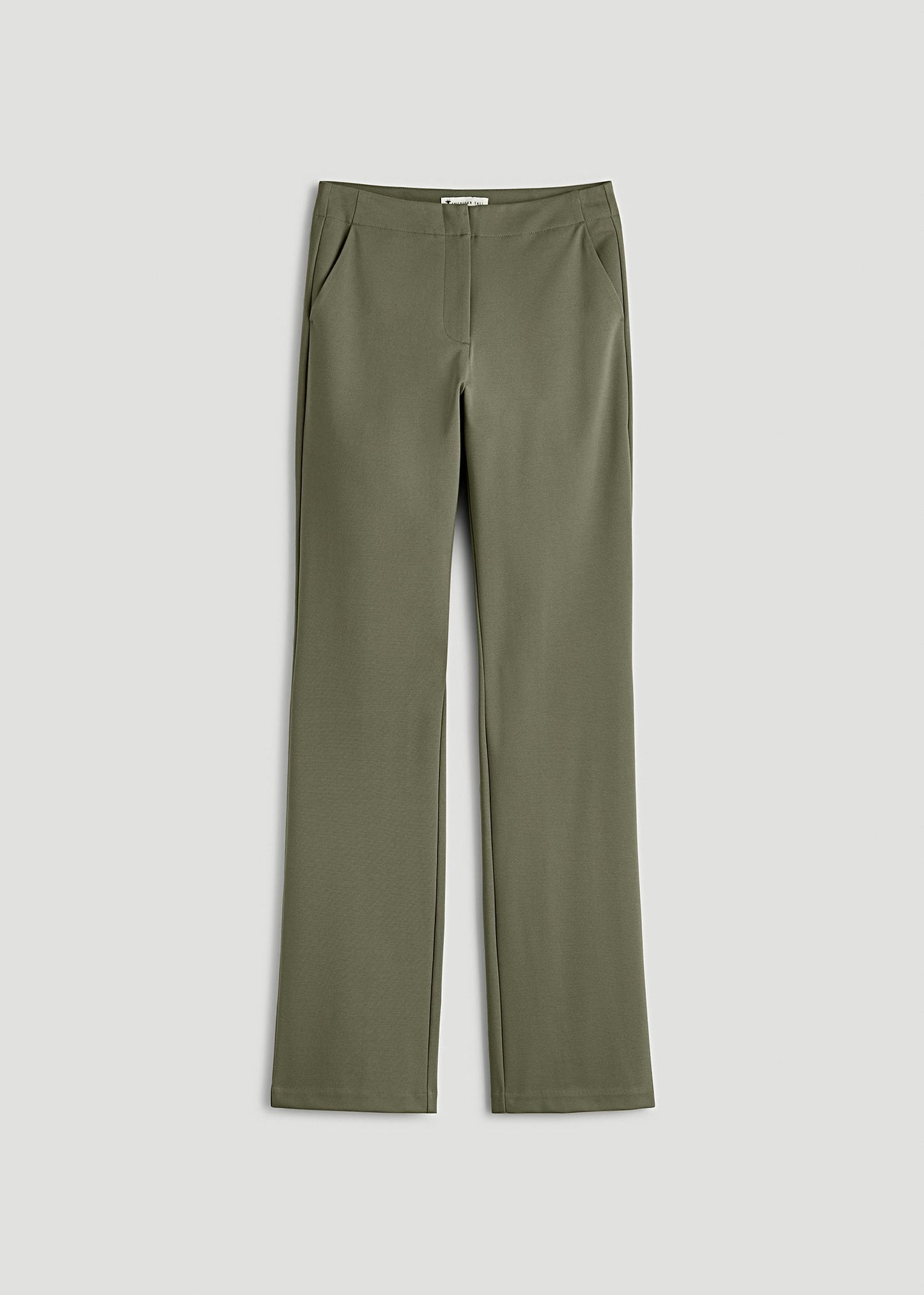 American Tall Women Freedom Flex Slim Straight Leg Dress Pants for Tall Women in Olive