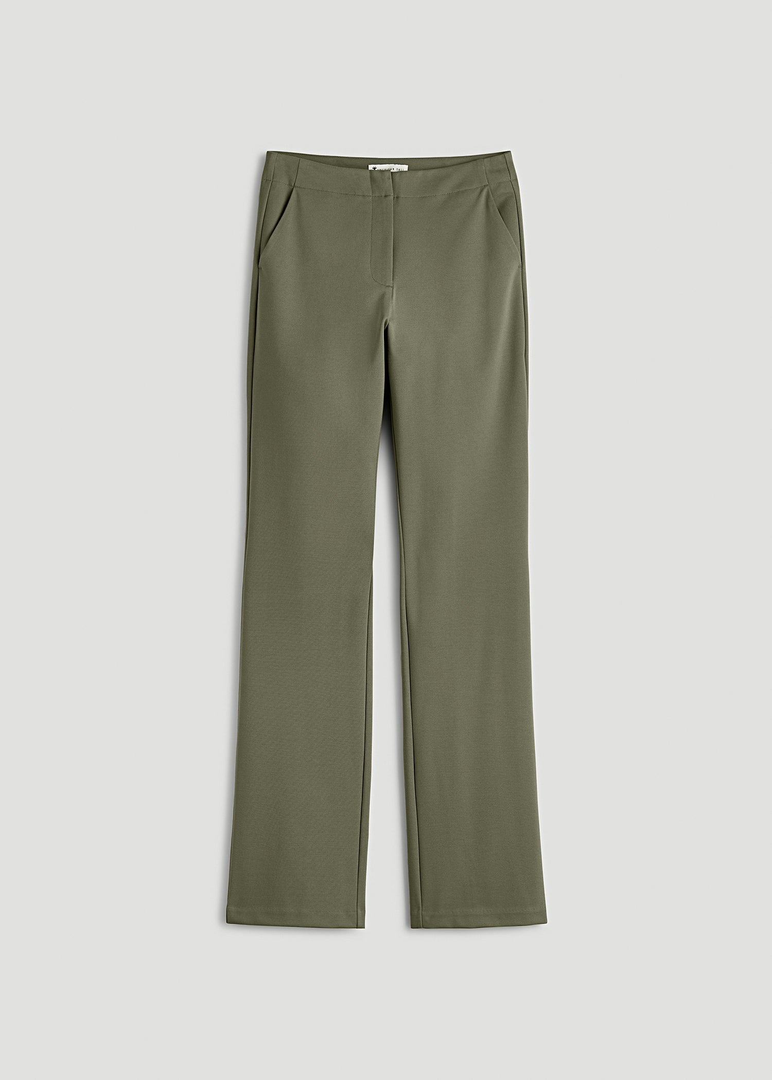 American Tall Women Freedom Flex Slim Straight Leg Dress Pants for Tall Women in Olive