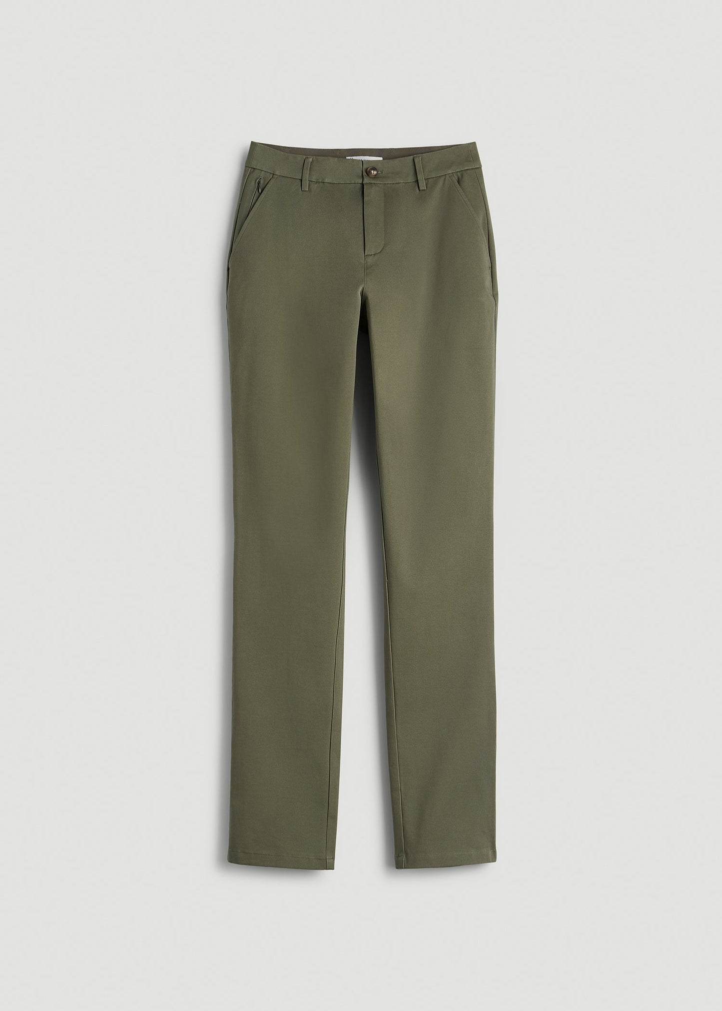 American Tall Women Stretch Commuter Tapered Fit Chino Pants for Tall Women in Olive