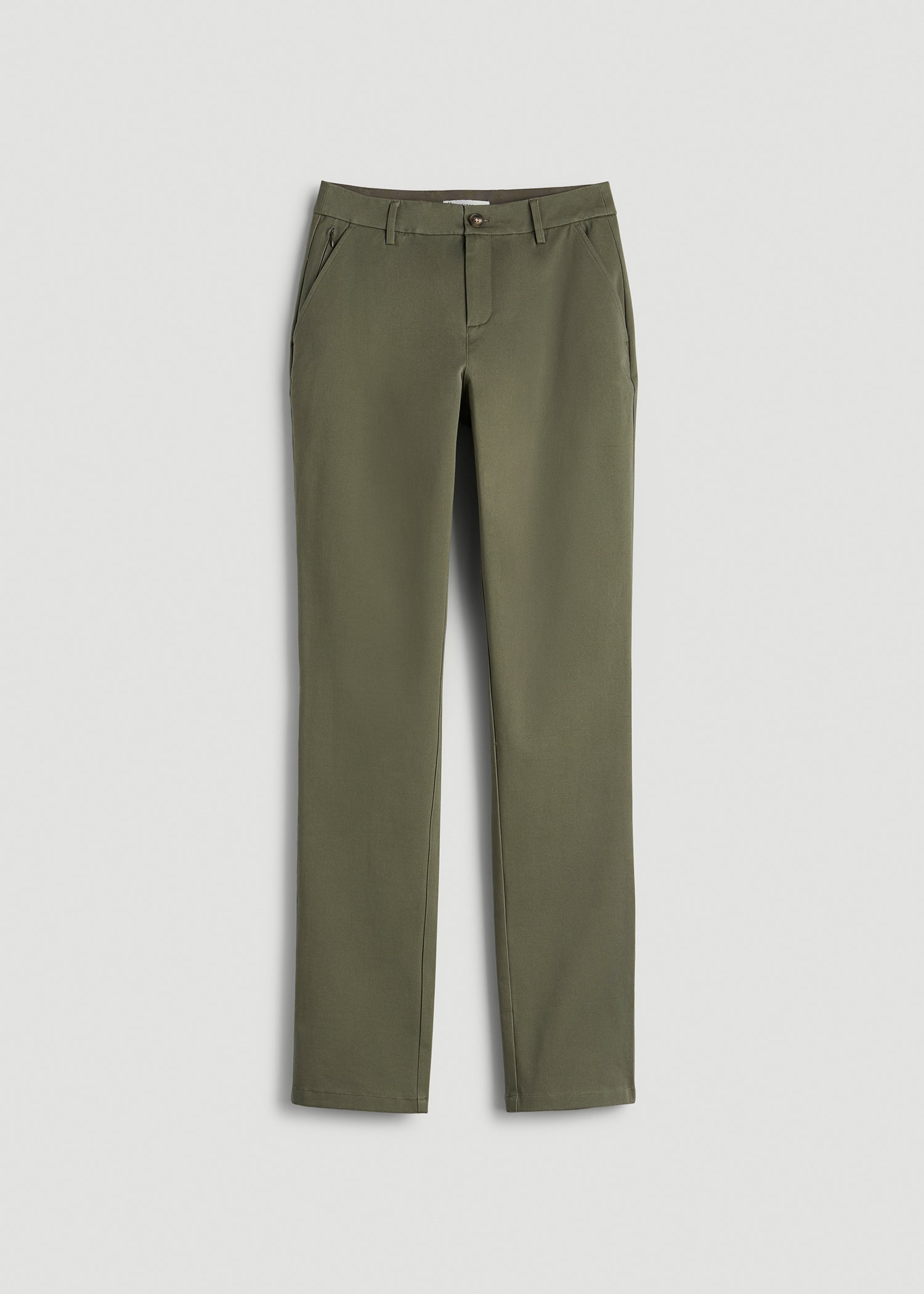 American Tall Women Stretch Commuter Tapered Fit Chino Pants for Tall Women in Olive