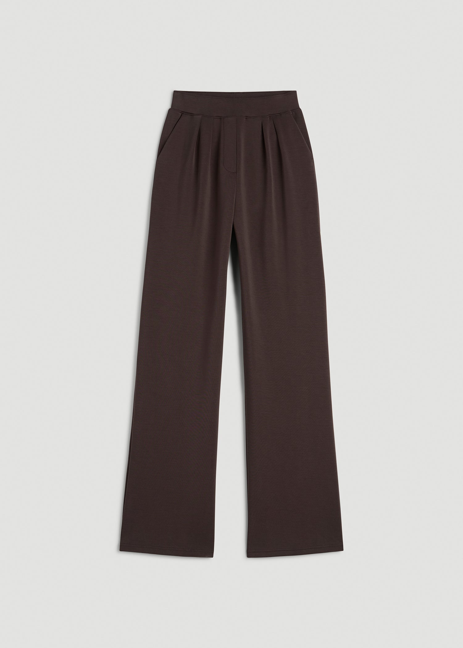 American Tall Women Soft Motion Pleated Wide Leg Pant for Tall Women in Espresso