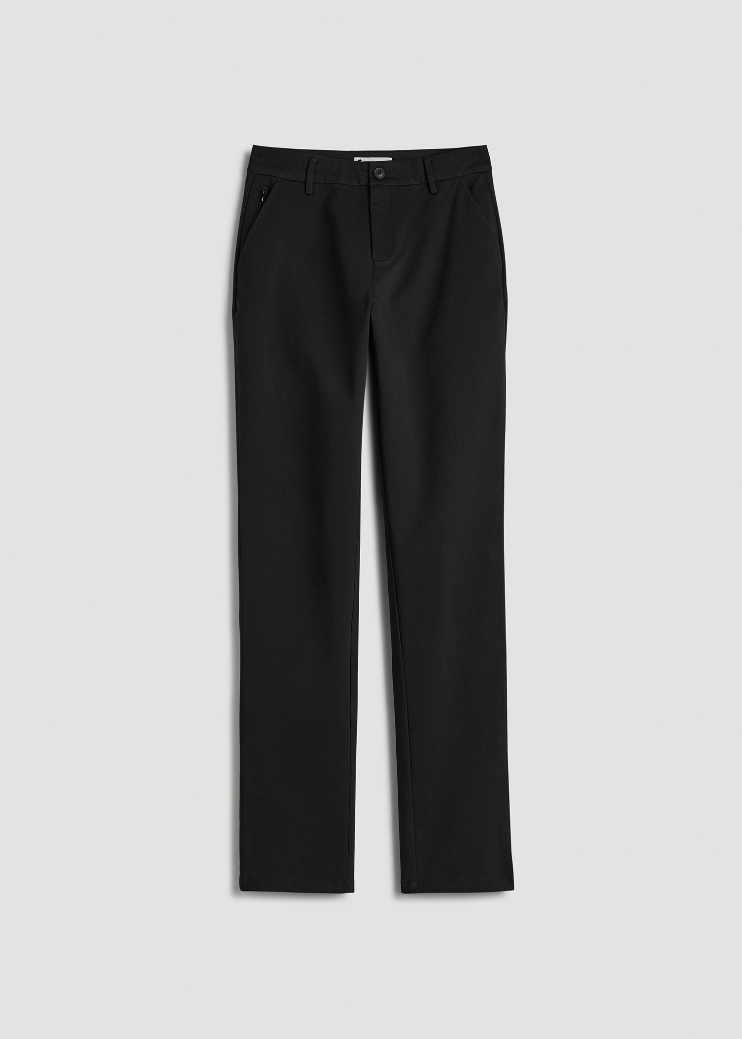 American Tall Women Stretch Commuter Tapered Fit Chino Pants for Tall Women in Black
