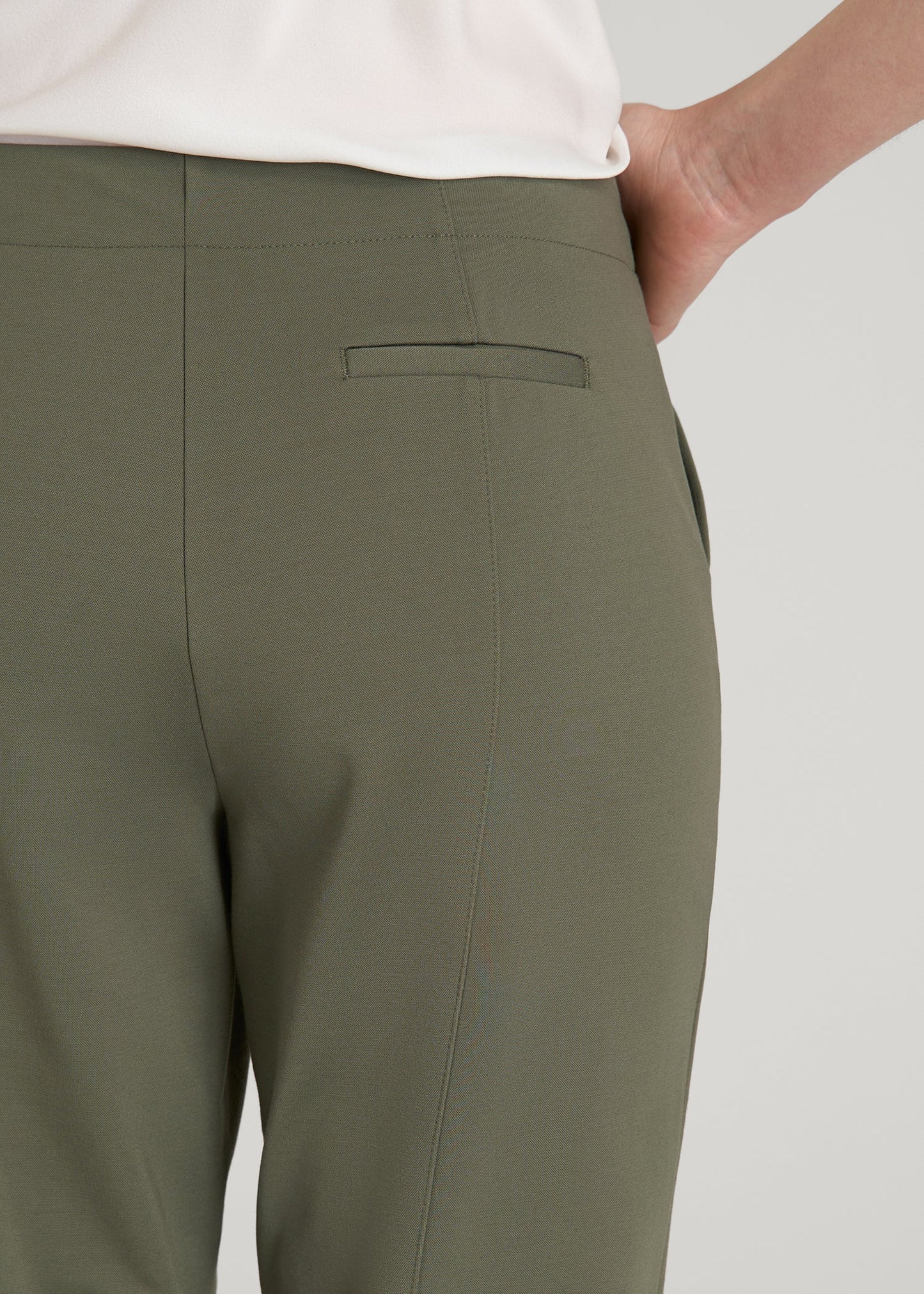 American Tall Women Freedom Flex Straight Leg Dress Pants for Tall Women in Olive