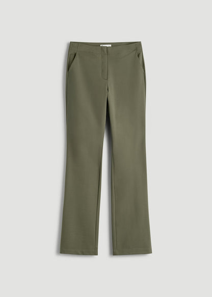 American Tall Women Freedom Flex Straight Leg Dress Pants for Tall Women in Olive