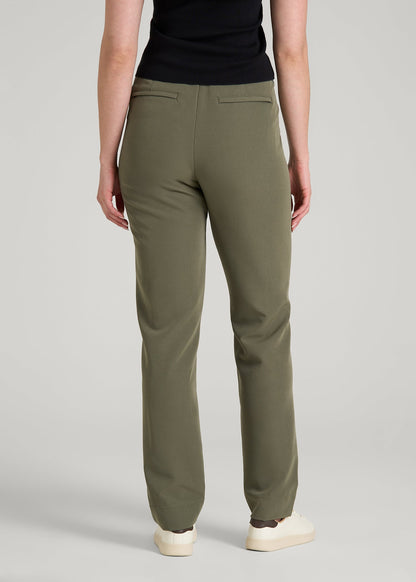 American Tall Women Traveler Tapered Fit Pant for Tall Women in Olive