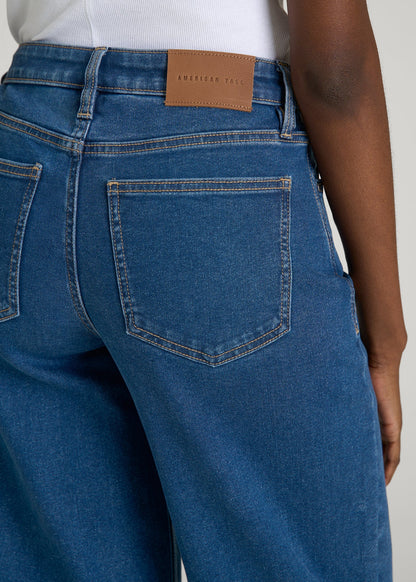 American Tall Women Luna High-Rise Wide-Leg Jeans for Tall Women in New Colorado Blue