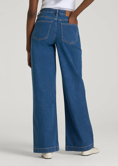 American Tall Women Luna High-Rise Wide-Leg Jeans for Tall Women in New Colorado Blue