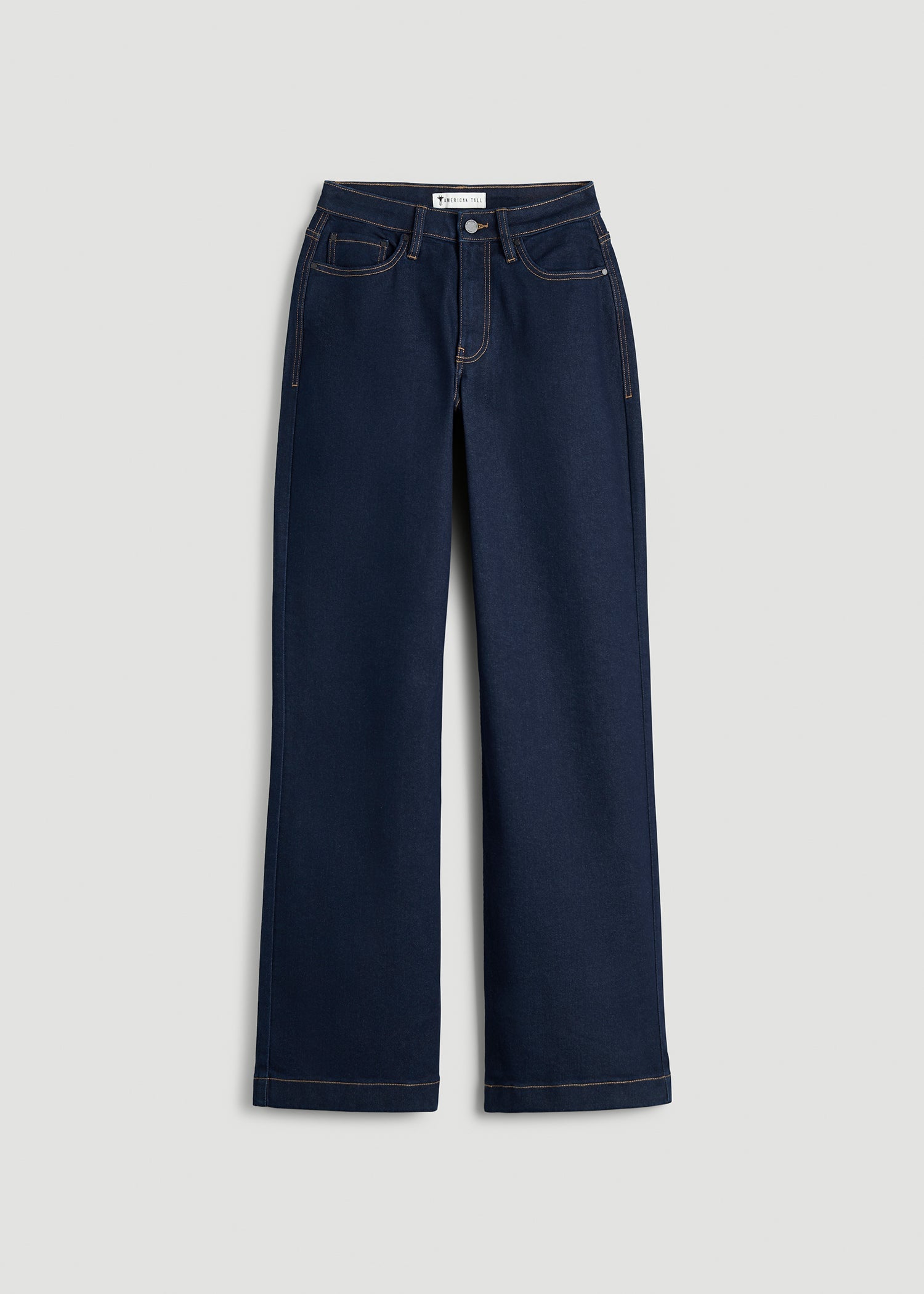 American Tall Women Luna High-Rise Wide-Leg Jeans for Tall Women in Deep Indigo Wash