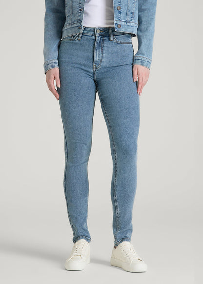 American Tall Women Georgia High-Rise Skinny Jeans for Tall Women in Perfect Blue