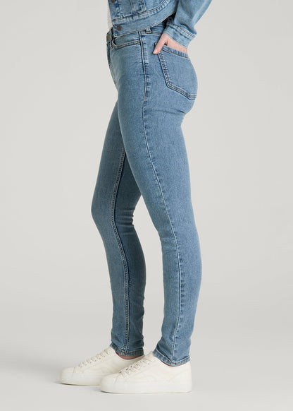 American Tall Women Georgia High-Rise Skinny Jeans for Tall Women in Perfect Blue