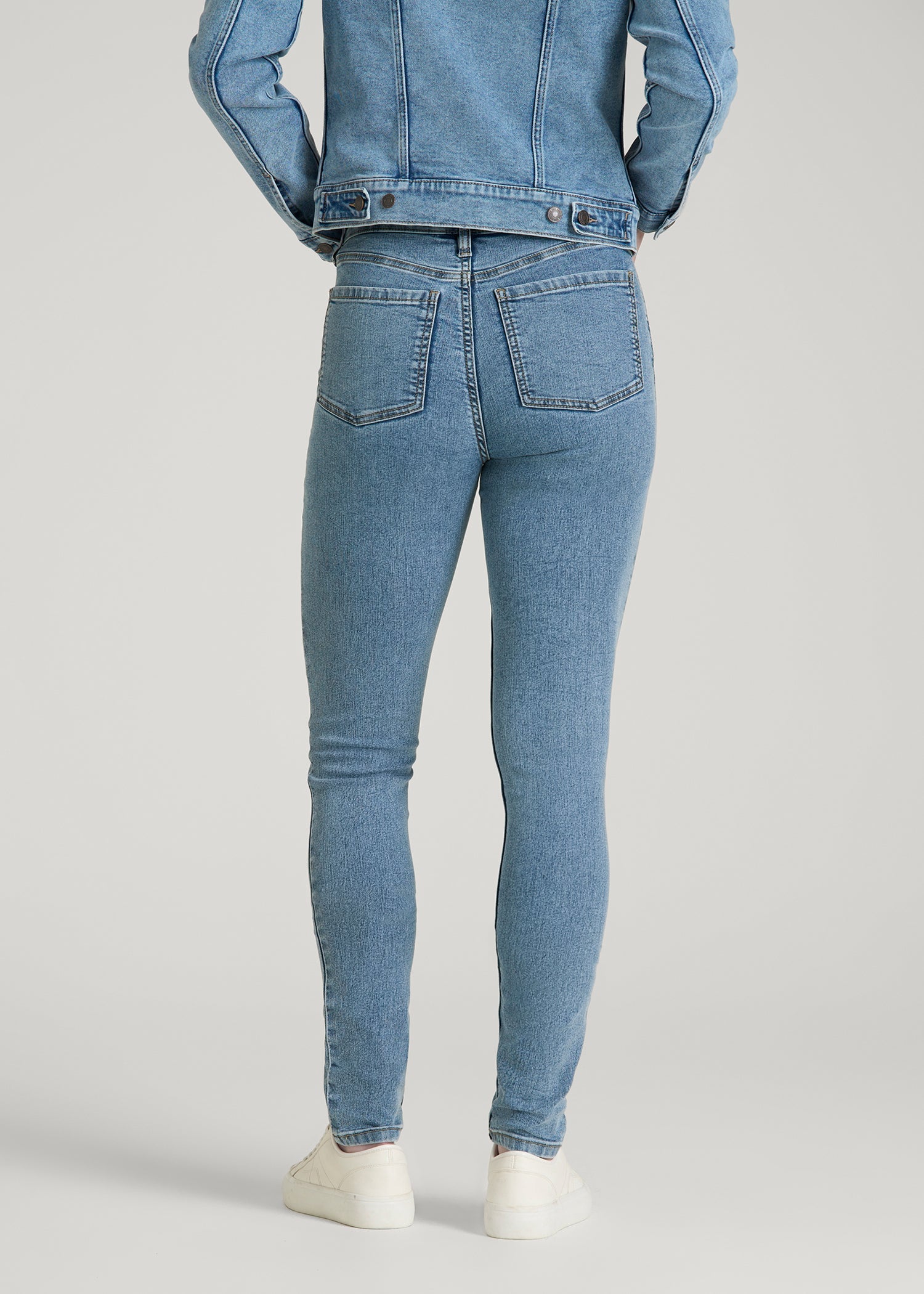American Tall Women Georgia High-Rise Skinny Jeans for Tall Women in Perfect Blue