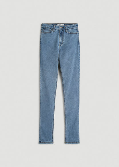 American Tall Women Georgia High-Rise Skinny Jeans for Tall Women in Perfect Blue