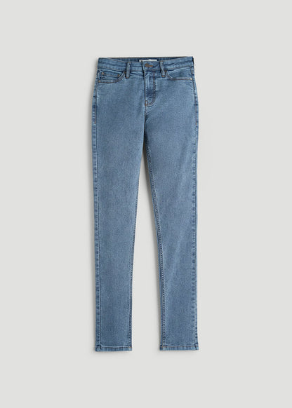 American Tall Women Sarah Mid-Rise Skinny Jeans for Tall Women in Perfect Blue