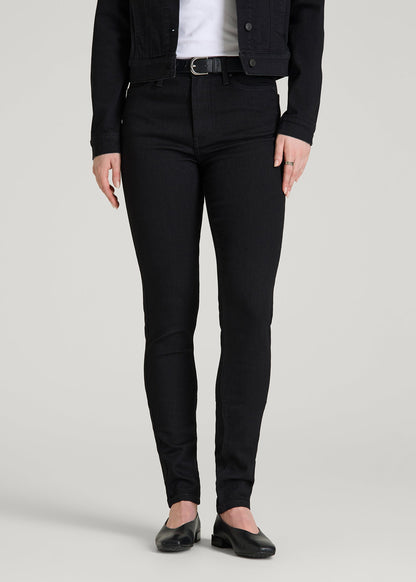 American Tall Women Georgia High-Rise Skinny Jeans for Tall Women in Optimum Black