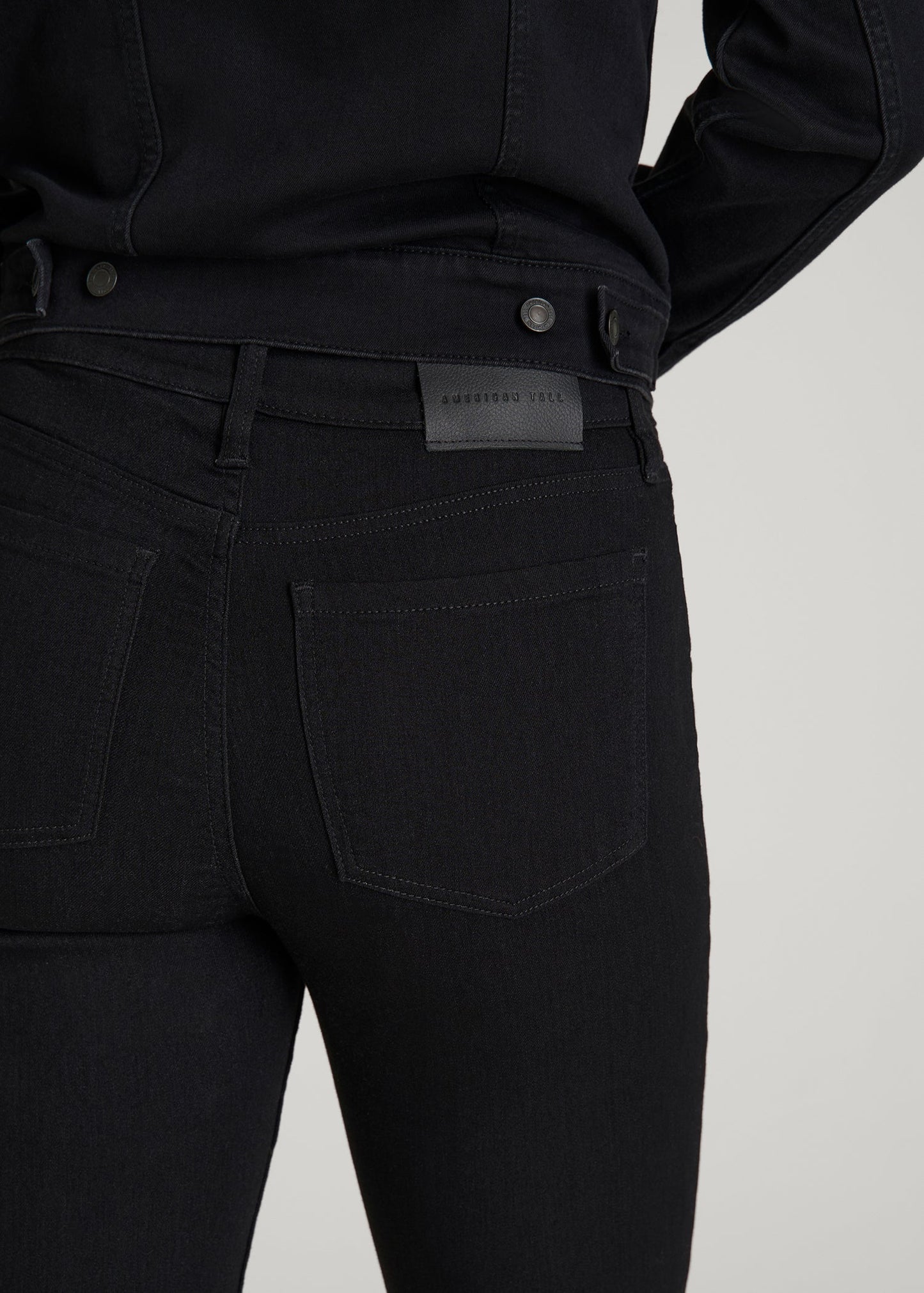 American Tall Women Georgia High-Rise Skinny Jeans for Tall Women in Optimum Black