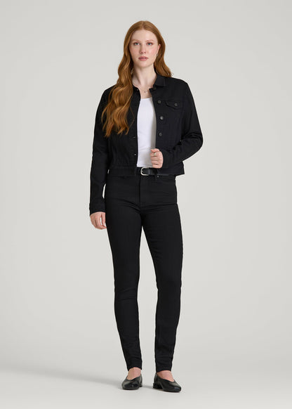 American Tall Women Georgia High-Rise Skinny Jeans for Tall Women in Optimum Black