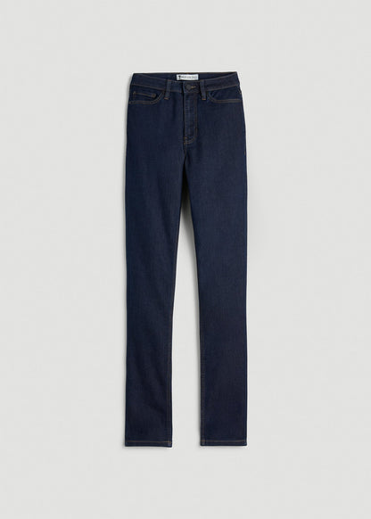 American Tall Women Georgia High-Rise Skinny Jeans for Tall Women in Deep Indigo Wash