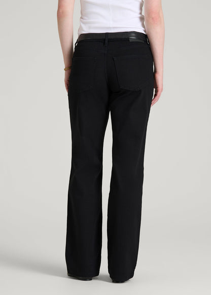 American Tall Women Mid-Rise Relaxed Fit Jeans for Tall Women in Optimum Black