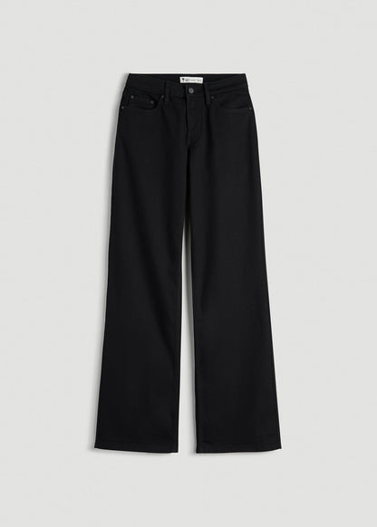 American Tall Women Mid-Rise Relaxed Fit Jeans for Tall Women in Optimum Black