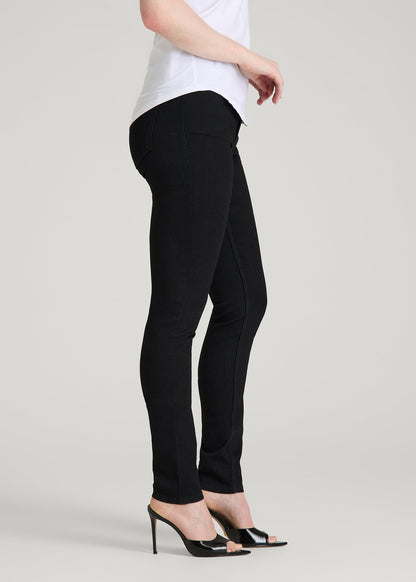 American Tall Women Sarah Mid-Rise Skinny Jeans for Tall Women in Optimum Black