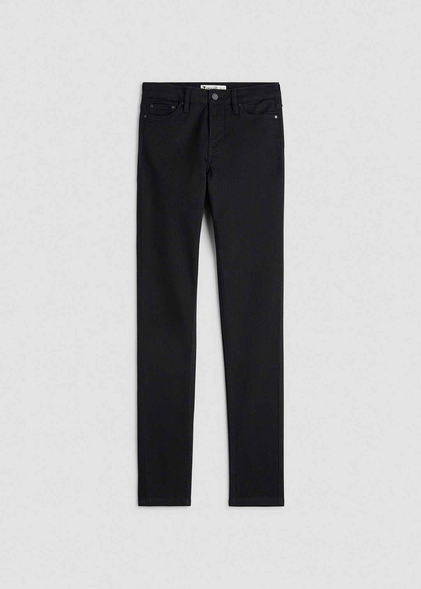 American Tall Women Sarah Mid-Rise Skinny Jeans for Tall Women in Optimum Black