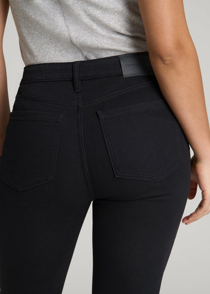 American Tall Women Curve High Rise Skinny Leg Jeans for Tall Women in Optimum Black