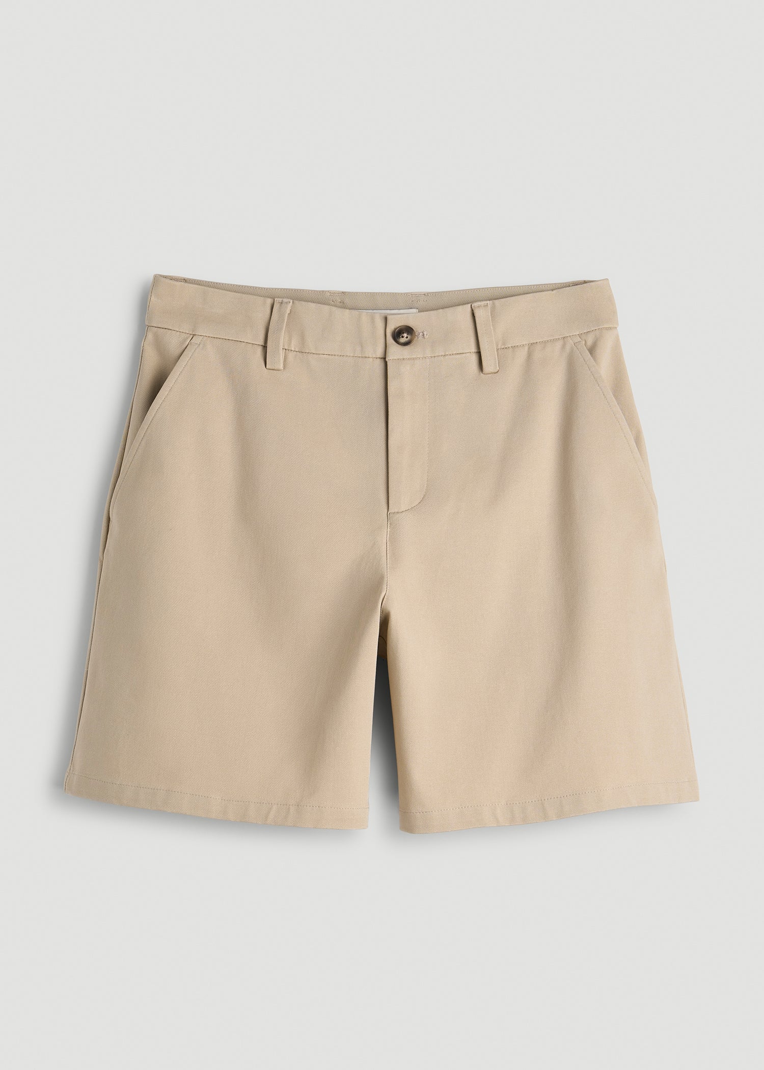 American Tall Women Stretch Commuter Chino Shorts for Tall Women in Warm Taupe
