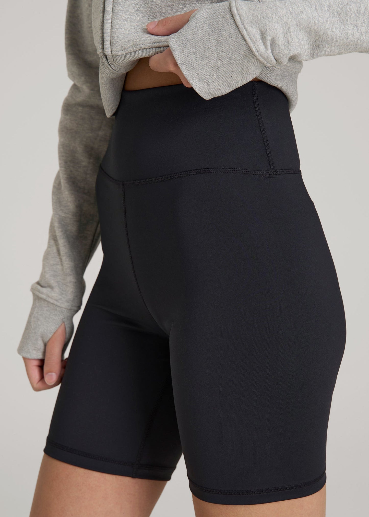 American Tall Women Balance Bike Shorts for Tall Women in Black