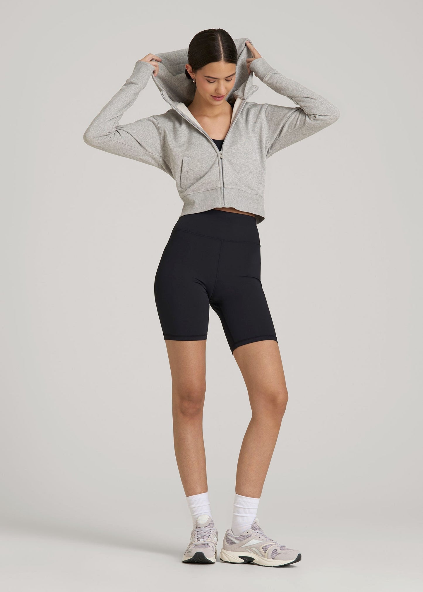 American Tall Women Balance Bike Shorts for Tall Women in Black
