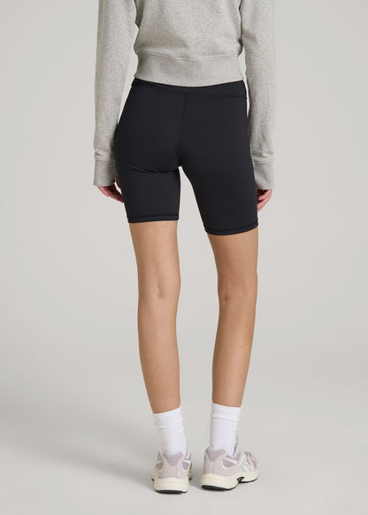 American Tall Women Balance Bike Shorts for Tall Women in Black